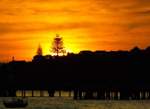 Devonport at sunset photographed by Sherelee Clarke.