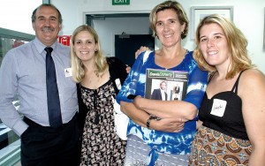 Neil Clarke with Annita, Gwen and Steph Danieli.